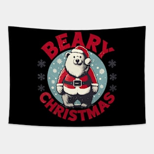 Funny Beary Christmas Tapestry