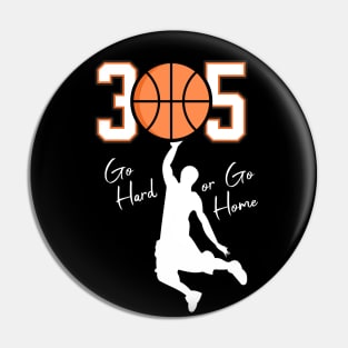 305 Miami basketball Pin