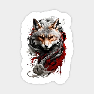 Evil Fox detailed illustration Magnet