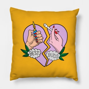 BEST BUDS 420 Love Heart Weed Lovers Pillow
