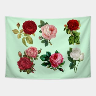 Red and White Roses Tapestry