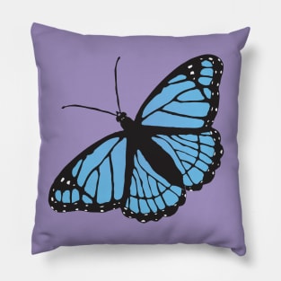 Blue viceroy butterfly Pillow