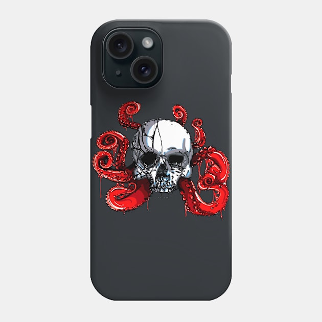 OctoSkull Phone Case by Antsgraphics