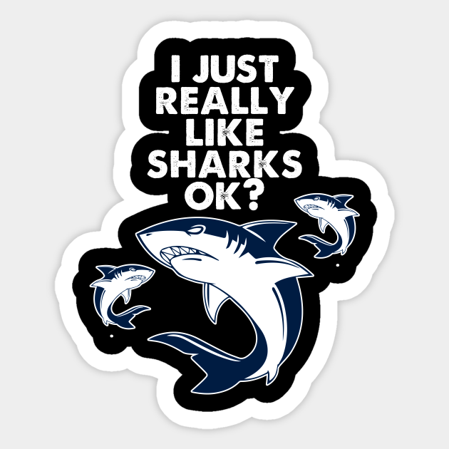 Just A Girl Who Loves Sharks Unisex Sticker, Shark lover Sticker, Shark Sticker For Girls, Shark gifts for her, Shark Sticker women, Shark Sticker - Shark Lover - Sticker