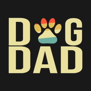 Vintage Best Dog Dad Ever Paw T-Shirt