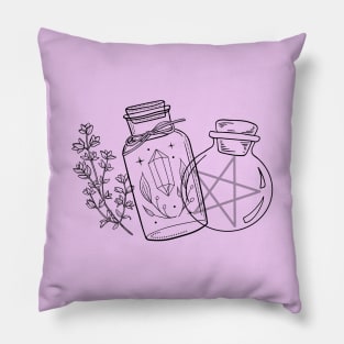 Magic herbs and jar Pillow