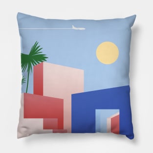 Boho travel art. Egypt, Morocco poster Pillow