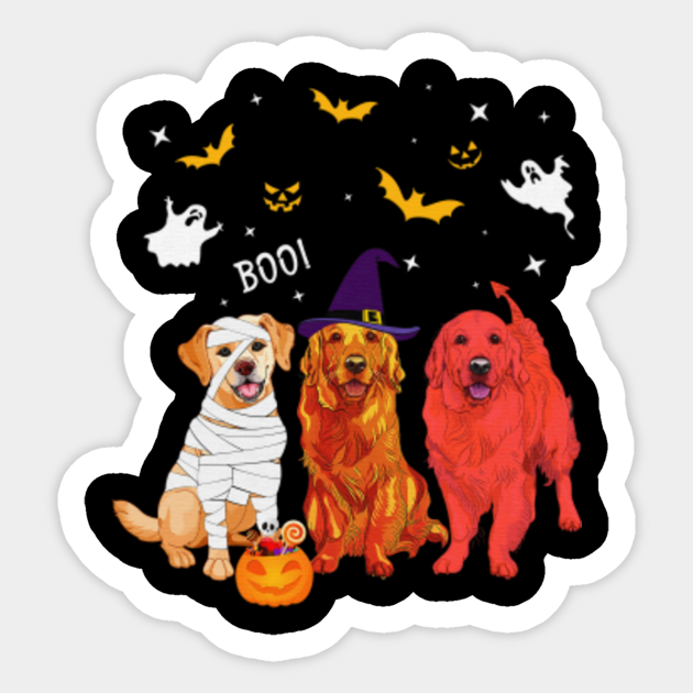 Golden Retriever Halloween Costume Tshirt Golden Retriever Funny Gift T Shirt Golden Retriever Halloween Costume Sticker Teepublic
