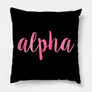 Pink Alpha Pillow