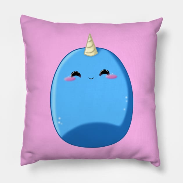 Finn the Narwhal Pillow by Bunnibi