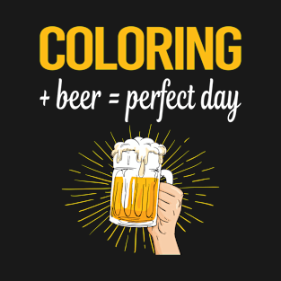 Beer Perfect Day Coloring T-Shirt