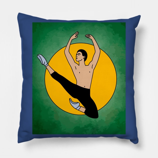 Dancing Ballerina Ballet Figures Pillow by flofin