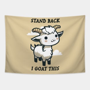 Stand Back I Goat This Funny Pun Tapestry