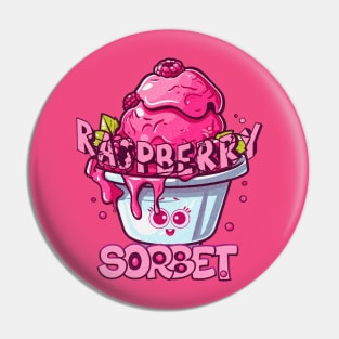 raspberry sorbet in pink Pin