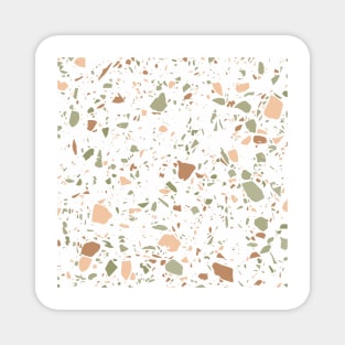 White Terrazzo Pattern Magnet