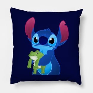 Stitch and Frog Pillow