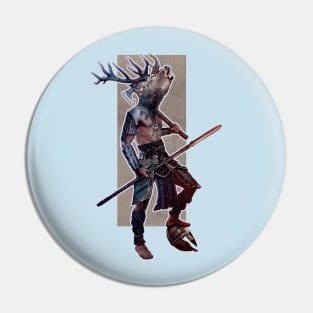 deer warrior Pin