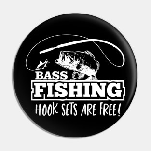 Bass Fishing Hook Set Lure Quote Largemouth Funny Pin