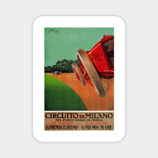 1924 Italian Grand Prix - Vintage Poster Design Magnet