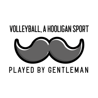 Funny Volleyball And Moustache Design T-Shirt