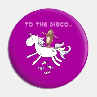 Unicorn Sloth Disco Pin