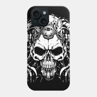 alien skull white Phone Case