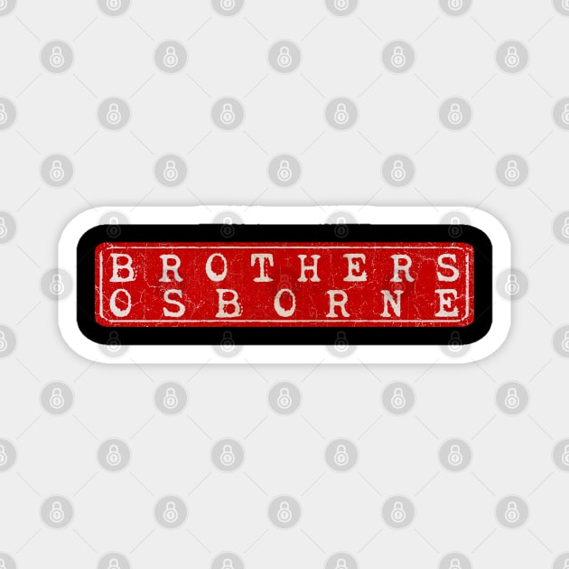 vintage retro plate Brothers Osborne Magnet by GXg.Smx