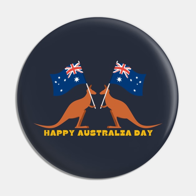 Kangaroo Australia Day Pin by LadyAga