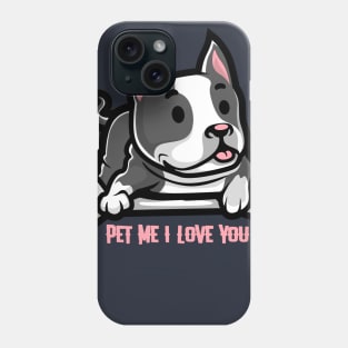 Happiness is being loved by a pit bull. Once you go pit, you never quit. Phone Case