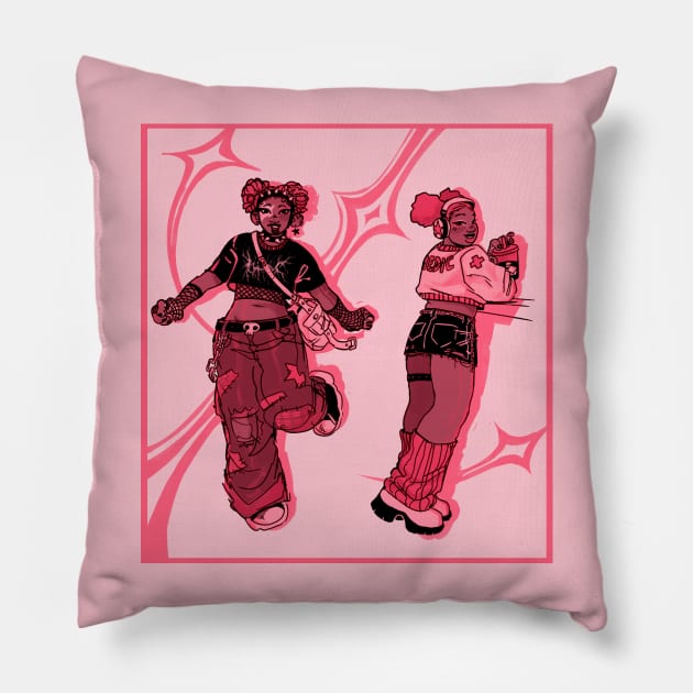 Pink Punk Pillow by Ricka Theien's