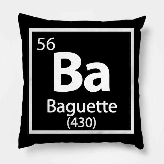 Baguette Element - Food Periodic Table Pillow by TheInkElephant