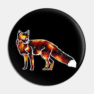 Fiery fox space animal Pin