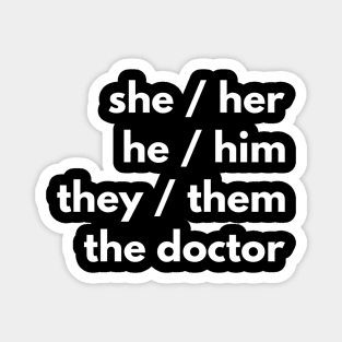 Whovian Pronouns Magnet