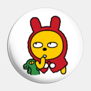 KakaoTalk Friends Muzi & Con (Red Riding Hood) Pin