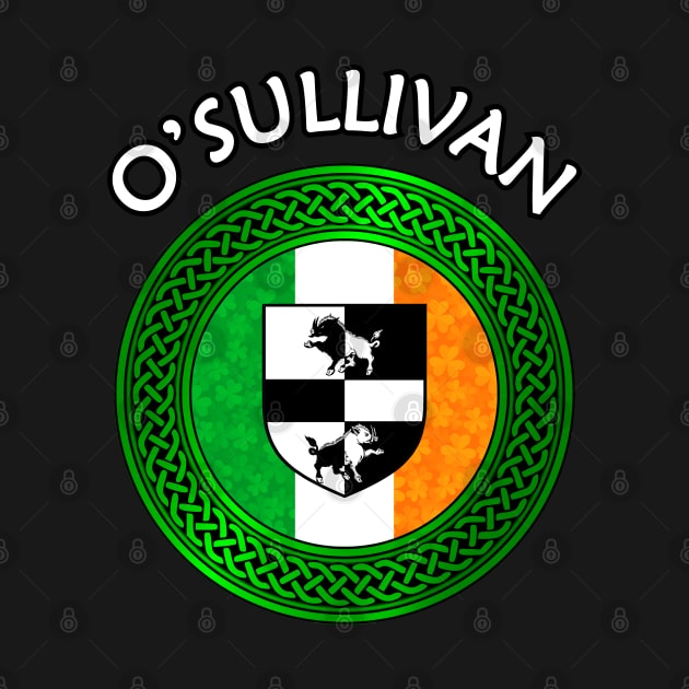 Irish Flag Shamrock Celtic Knot - O'Sullivan by Taylor'd Designs