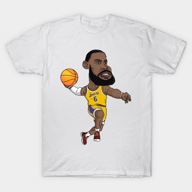 LeBron James Lakers 6 Basketball T-Shirt Design 