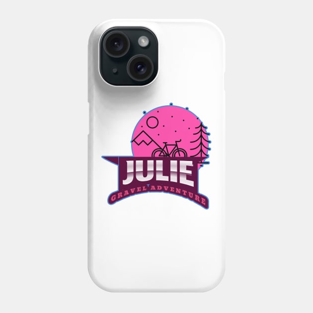 Julie Gravel adventure for a gravel grinder Phone Case by Cooking and Cycling