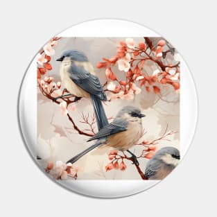 North American Birds - Bushtit Pin