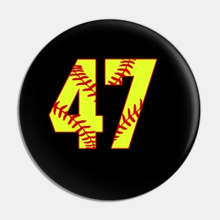 Fastpitch Softball Number 47 #47 Softball Shirt Jersey Uniform Favorite Player Biggest Fan Pin