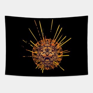 Sun King Lion Tapestry