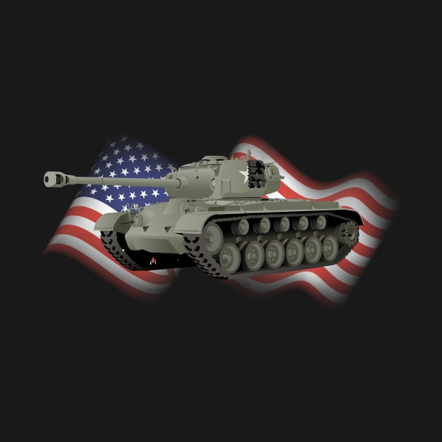 Patriotic M26 Pershing American WW2 Heavy Tank by NorseTech