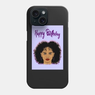 Afro birthday card Phone Case