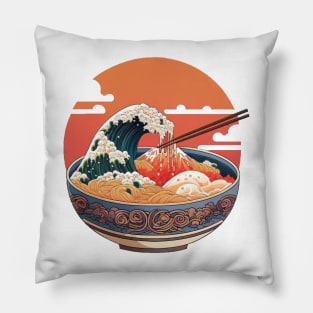 ⭐⭐⭐⭐⭐ Ukiyo-e art style bowl of ramen Pillow