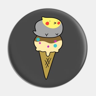 Cockatiel Icecream Cone Pin