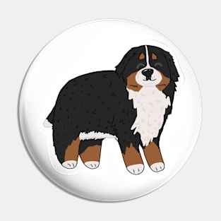 Bernese Mountain Dog Drawn Badly Pin