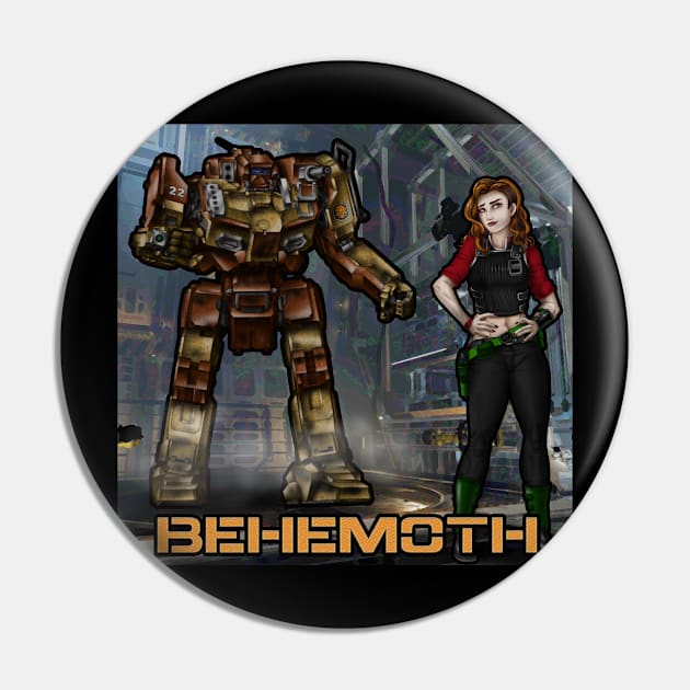 Behemoth and her SHD-2H Shadowhawk Battlemech Pin by Oswald's Oddities