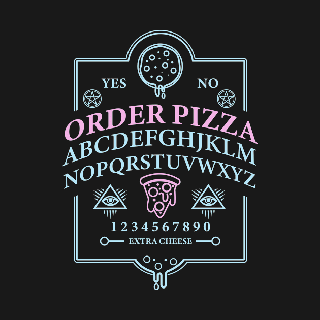 Kawaii Ouija Board Order Pizza by Sunburst Designs