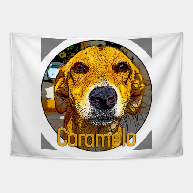Caramel the famous dog of Brazil, victim of torture and death in a supermarket Tapestry by Marccelus
