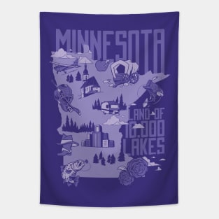 Minnesota Land of 10,000 Lakes // Land of Ten Thousand Lakes Tapestry