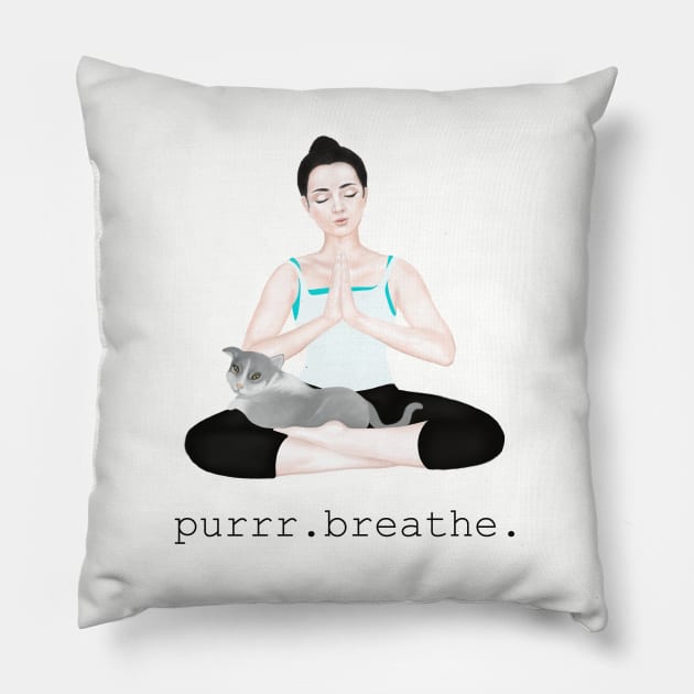 purrrr. breathe Pillow by Breathe Serene 